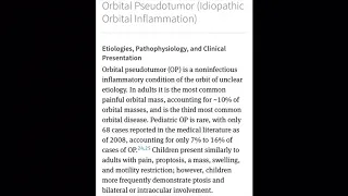 Orbital pseudotumor