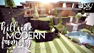 ROBLOX | Bloxburg: Hillside Modern Family Mansion 185k | NO LARGE PLOT | House Build