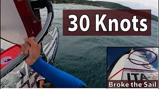 I broke the sail |Sailing in Bracciano with 30 KNOTS