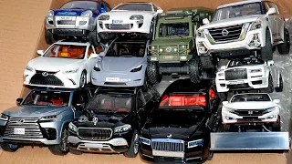 BOX FULL OF Diecast Cars - Toyota Supra, Rolls Royce, Lexus LX600, Honda Civic, Tesla Y, Hyundai