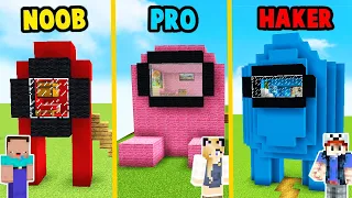 MINECRAFT - AMONG US DOMEK CHALLENGE | NOOB vs PRO vs HAKER | Vito vs Bella