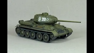 Т-34-85 1:35 (icm) обзор масштабная модель бронетехника танк / Model armored vehicles tank