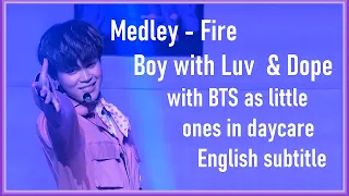 BTS - Daycare Medley (Fire, Boy In Luv, Dope) Cute Ver from BTS Home Party 2017 [ENG SUB] [Full HD]