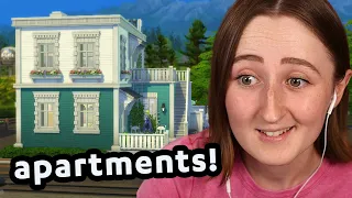 building apartments to get ready for the new sims pack