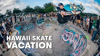 Drop In On The North Shore w/ Alex Sorgente, Chris Russell & CJ Collins | HAWAII SKATE VACATION