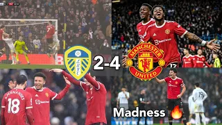 🔥 What A Game 😬 ! Leeds United vs Man United 2-4, Maguire, Fred, Elanga,Bruno Fernandes, Sancho