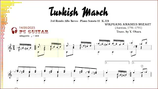 Mozart, Turkish March, guitar demo