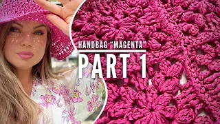 Потрясающая сумка крючком «Magenta»! Вяжем эксклюзив! Часть 1 💞 Crochet bag