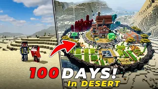 We Survived 100 DAYS On DESERT WORLD in Minecraft! (HINDI)