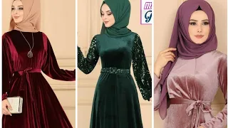 Мусульманские платья из бархата/ Muslima qiz va ayollarimiz uchun barxat matosidan liboslar.