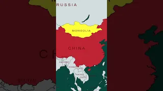 china vs mongolia map#map #trending #viral #shorts  #worldmaps #history #worldmaps