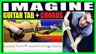 Imagine | John Lennon | Guitar TAB & CHORDS | Guitar Tutorial