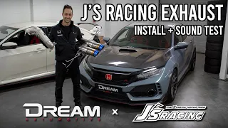 J's Racing Exhaust Install | FK8 | J's Racing x Dream Downpipe