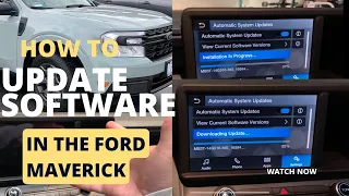 HOW TO update the software on the FORD MAVERICK