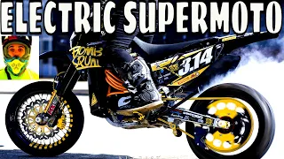 Electric Honda CRF MX vs Petrol Bikes (race track) 50kW Electric Supermoto Build • Sketch Coleman