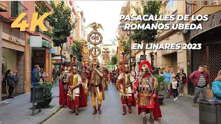 [4K] Los Romanos de la Humildad de Úbeda en pasacalles por Linares - Cuaresma 2023