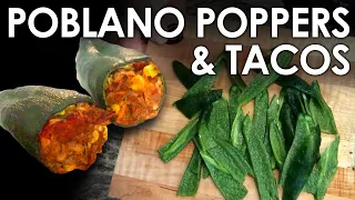 How to Make Poblano Poppers and Poblano Chicken Tacos || Black Gumbo