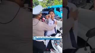 Pelajar Marah Ditegur Polisi Viral, Pelajar SMP Naik Motor Tak Pakai Helm Marah saat Ditegur Polisi