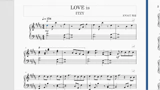 ITZY (있지) - "LOVE is" piano sheet music