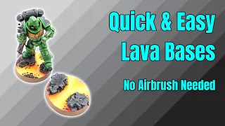 How To Create Simple Lava Bases For Your Miniatures #warhammer #miniaturepainting #tabletopgaming