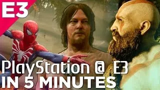 PLAYSTATION @ E3 2016 in 5 MINUTES! Kojima, God of War, The Last Guardian, and TONS More!