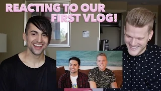 REACTING TO OUR FIRST VLOG!!