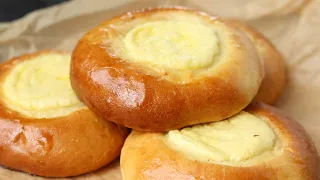 ДОМАШНИЕ ПУХОВЫЕ ВАТРУШКИ🍥 ПРОСТОЙ РЕЦЕПТ🍥 Homemade buns with cottage cheese