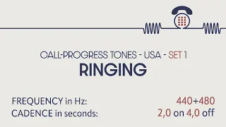 Ringing tone (USA 1). Call-progress tones. Phone sounds. Sound effects. SFX