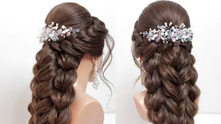 Easy hairstyle for long hair. Braided hairstyle.