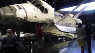 Space Shuttle Atlantis Exhibit full pre-show and walkaround at Kennedy Space Center