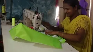 Nonwoven tissue bag making final process- Stich bag making by nonwoven material- Shopping bag making