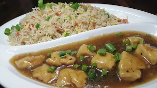 Egg fried rice/Chinese rice with black pepper chicken| Restaurant style | Kitchen Passion