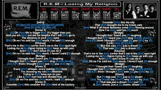 R.E.M. - Losing My Religion [No Vocals] [Jam Track] [Guitar Chords & Lyrics]