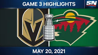 NHL Game Highlights | Golden Knights vs. Wild, Game 3 – May 20, 2021