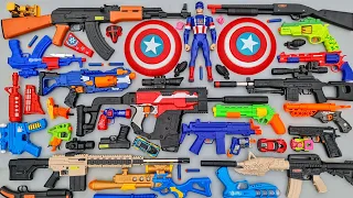 Collecting 7 Sniper Rifles And AK 47 Captain America M416 Light Gun Glock Pistol Magnum Revolver M16