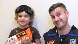 Nerf Ultra Game Cупер Лев и Глеб против странного Сиреноголового Black Siren Head