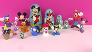 Mickey Mouse Nesting Dolls Surprise Toys Stacking Cups! Toy Box Magic
