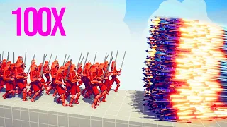 100X SAMURAI 2X GIANT vs 3X EVERY GOD | TABS - Totally Accurate Battle Simulator