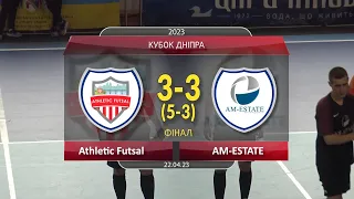 Огляд / Athletic Futsal - AM-ESTATE. Фінал. КУБОК ДНІПРА 2023