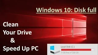 clean c drive windows 10 8 7 in Hindi / Urdu [ speed up computer - free disk space ]