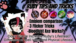 RUBY Top 10 Tips and Tricks ~ Mobile Legends Beginner's Ruby Tutorial and Guide 2021 ~ MLBB 2021