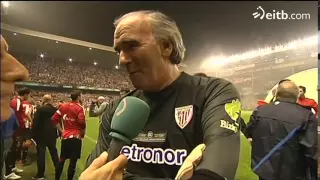 Guerro, Orbaiz, Dani, Iribar y Genar Andrinua en el último partido del Athletic