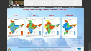 Performance of South West Monsoon 2021 and Outlook for Post Monsoon season.