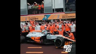 McLaren celebrate Lando Norris' podium...