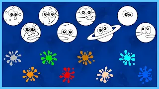 PLANETS and COLORS Game for BABY | Planets | Mercury Venus Earth Mars Jupiter Saturn Uranus Neptune