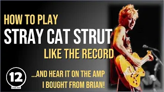 Stray Cat Strut - on Brian Setzer's Amp! | Guitar lesson