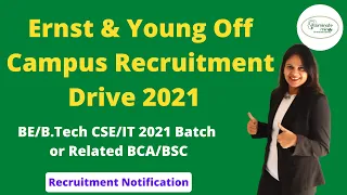 Ernst & Young Off Campus Recruitment Drive 2021 | Associate Software Engineer | Recruitment 2021