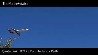 Boeing 717! QantasLink FIFO service from Port Headland makes its approach into Perth