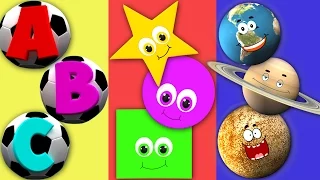 ABC Song For Children | Shapes Song For Kids | Planets Nursery Rhyme For Toddlers