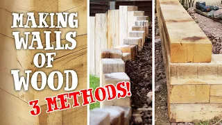TIMBER SLEEPERS - 3 Ways to Build Walls and Raised Beds